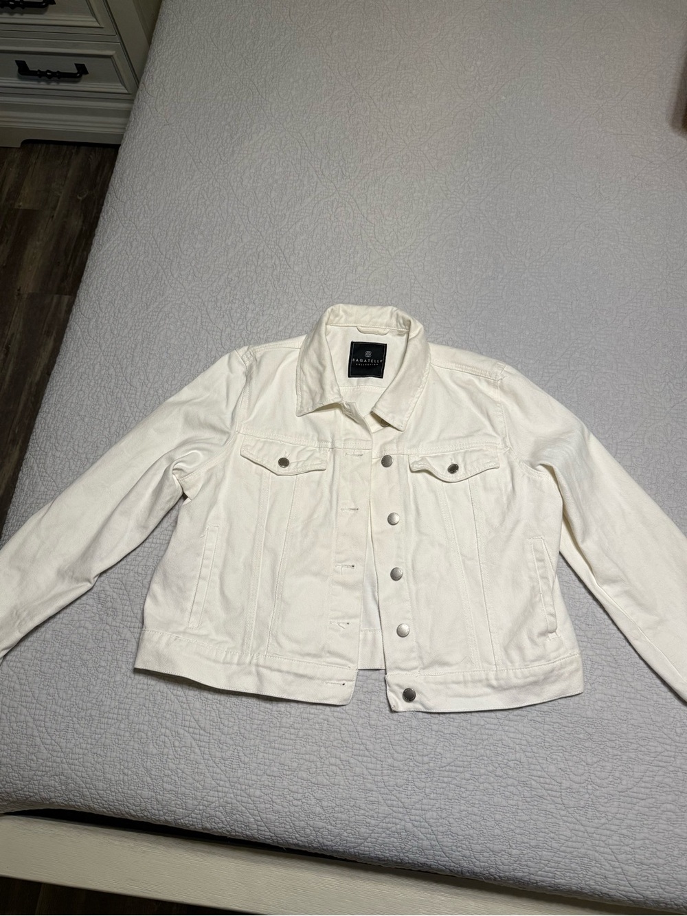 Bagatelle Women's White Denim Jacket